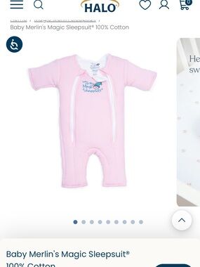BUNDLE 2 Baby Merlin’s Magic Sleepsuit® Pink and yellow 100% Cotton